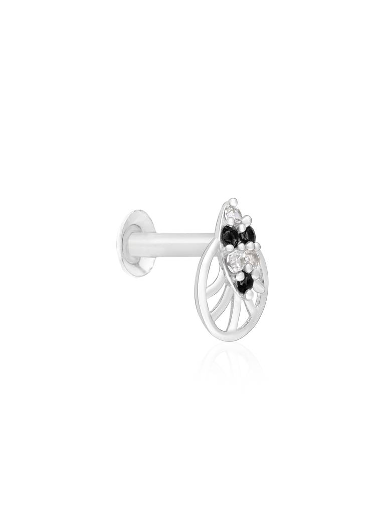 Crest Cluster Silver Nose Pin : ELNP3776
