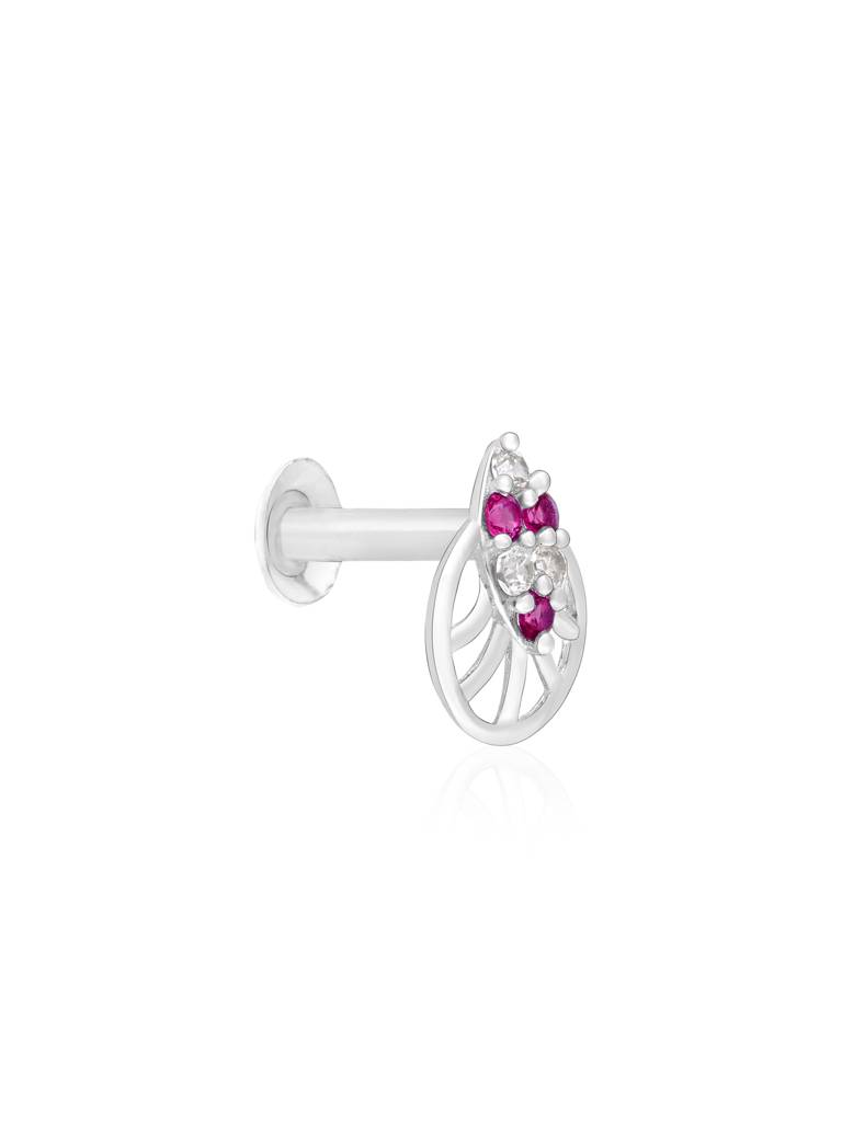 Crest Cluster Silver Nose Pin : ELNP3795