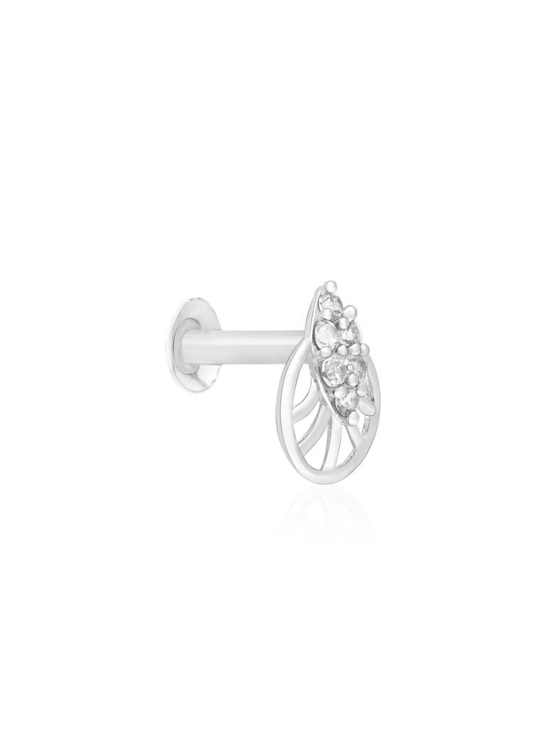 Crest Cluster Silver Nose Pin : ELNP3814