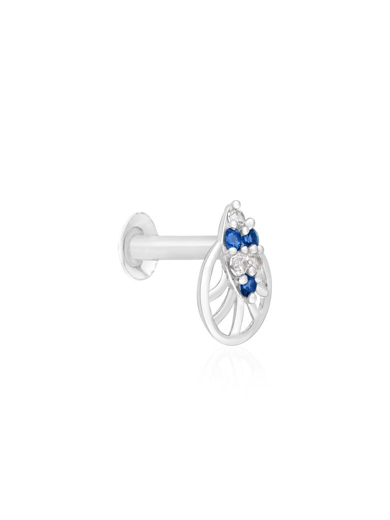 Crest Cluster Silver Nose Pin : ELNP3852