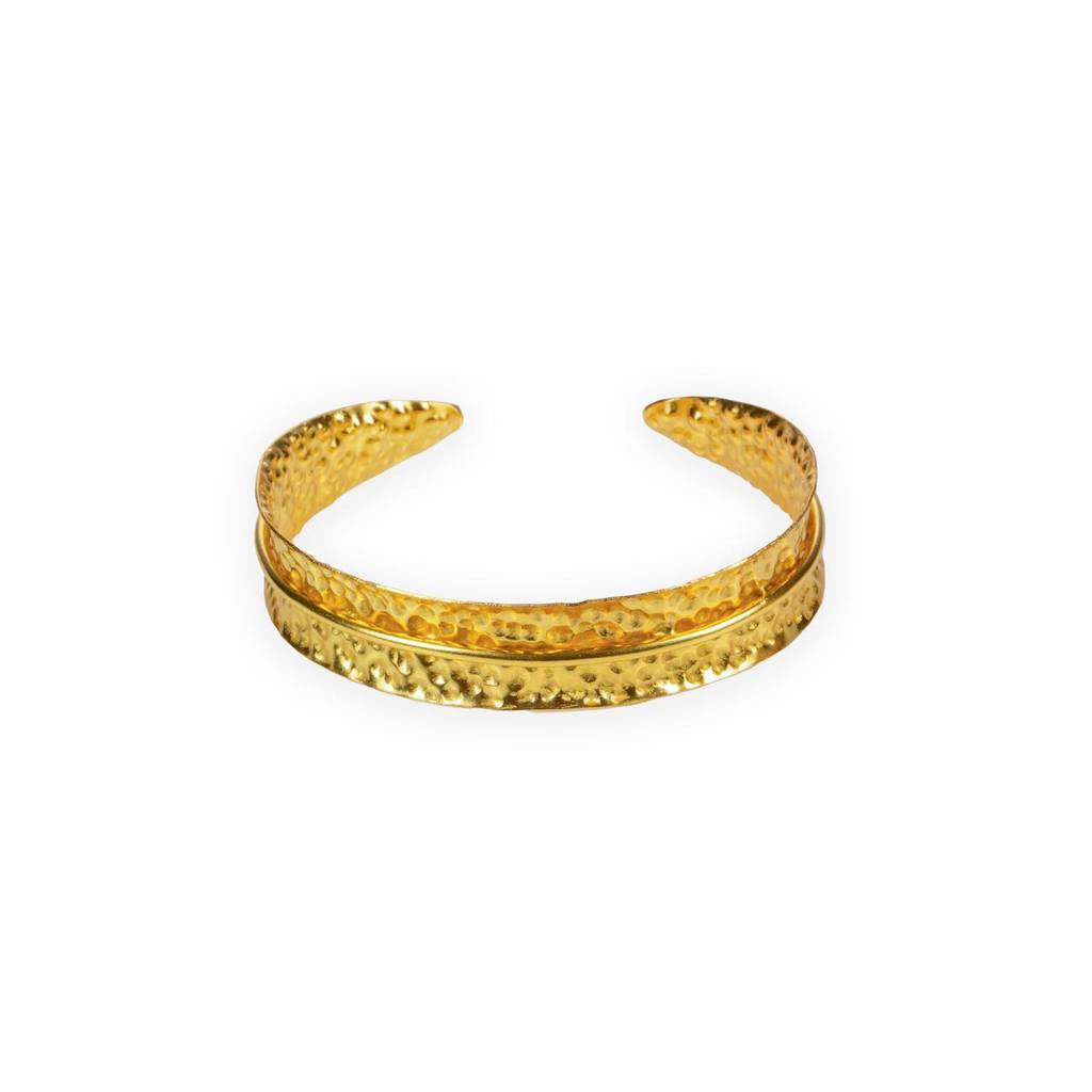 Dira Bangle Plain Gold Tone - Set Of 2