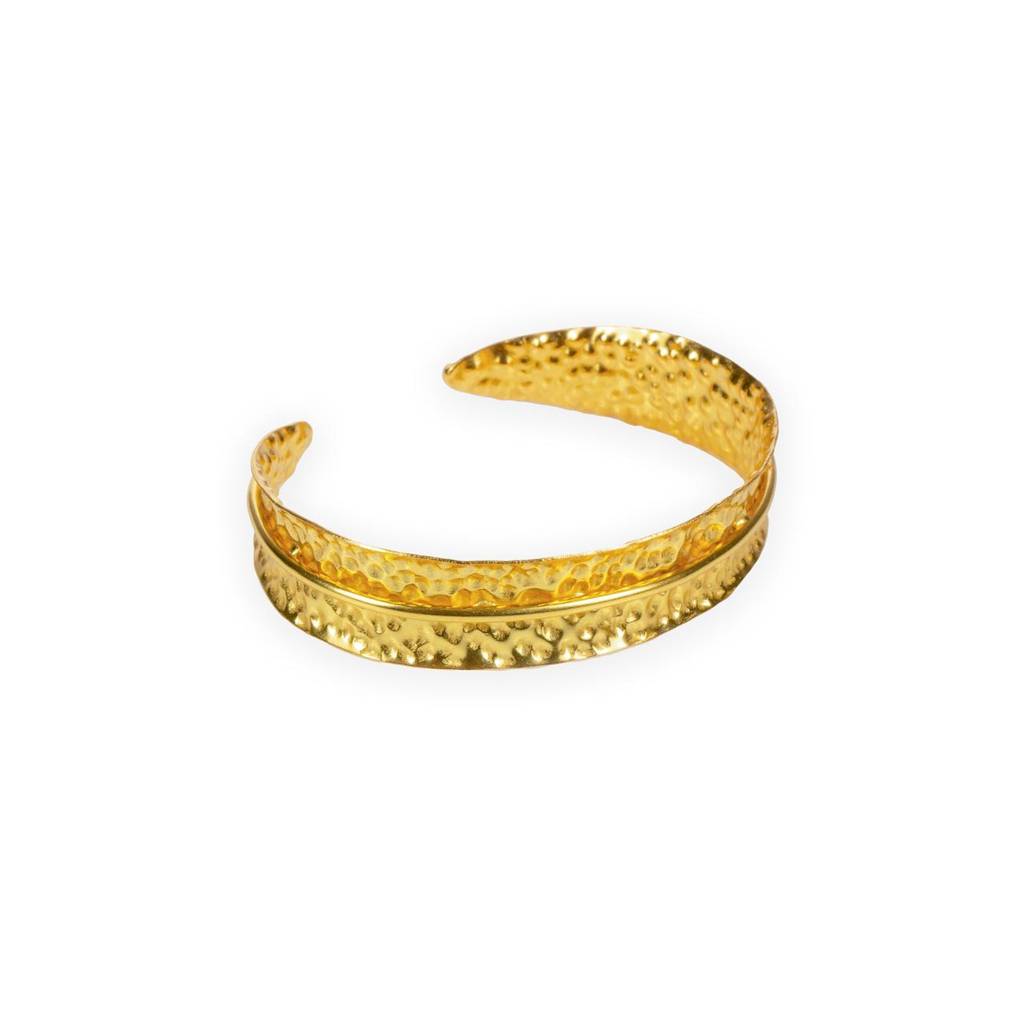 Dira Bangle Plain Gold Tone - Set Of 2