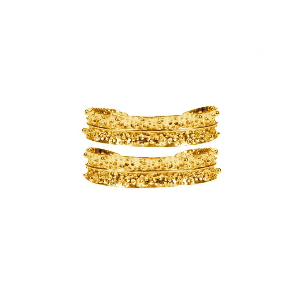 Dira Bangle Morning Dew Gold Tone - Set Of 2