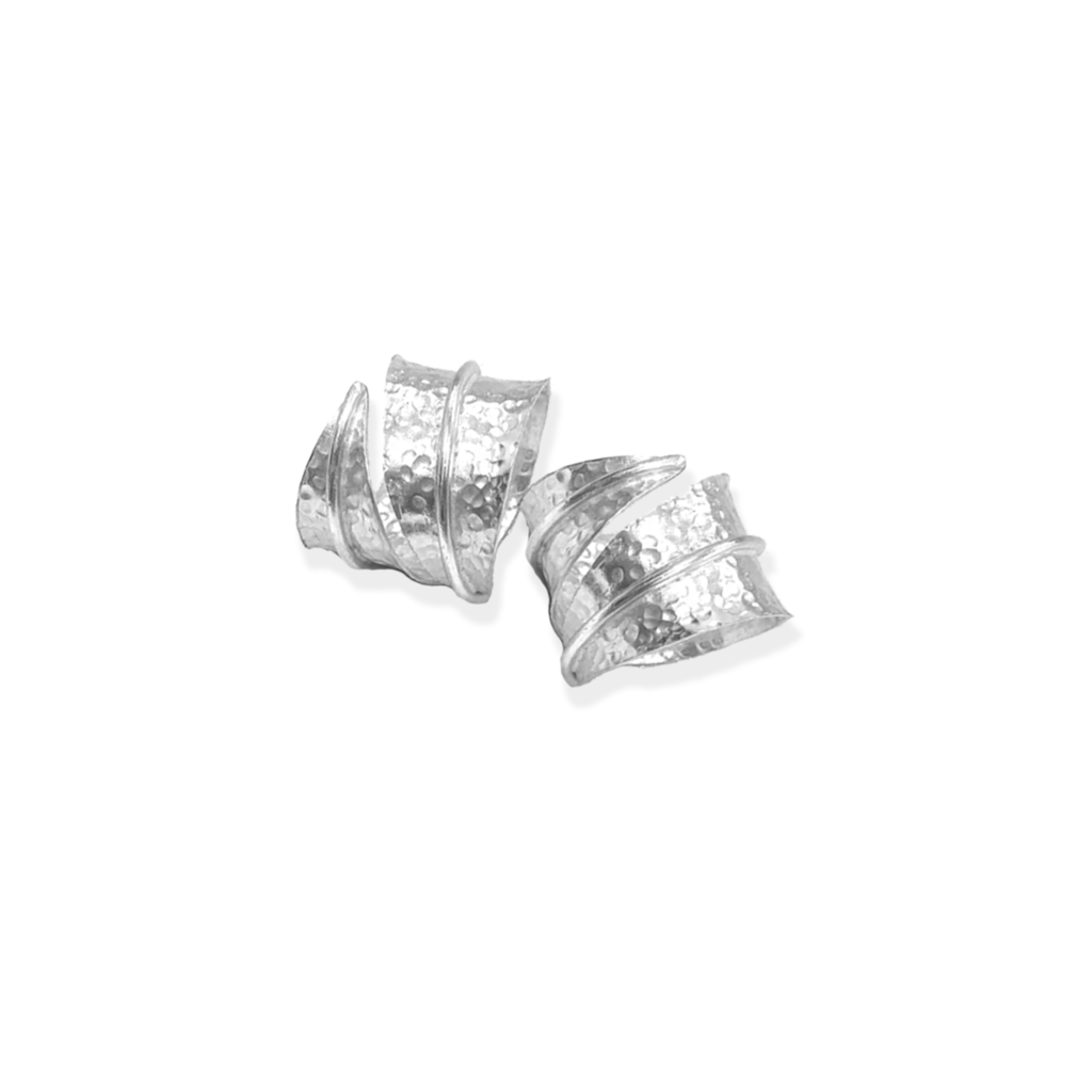 Noori Ring Silver Tone - Set Of 2