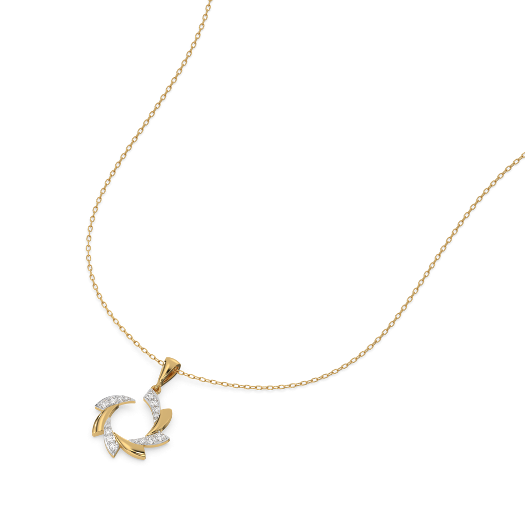 Cocktail Swirl - Lab Diamond Pendant Necklace : LLNK0123