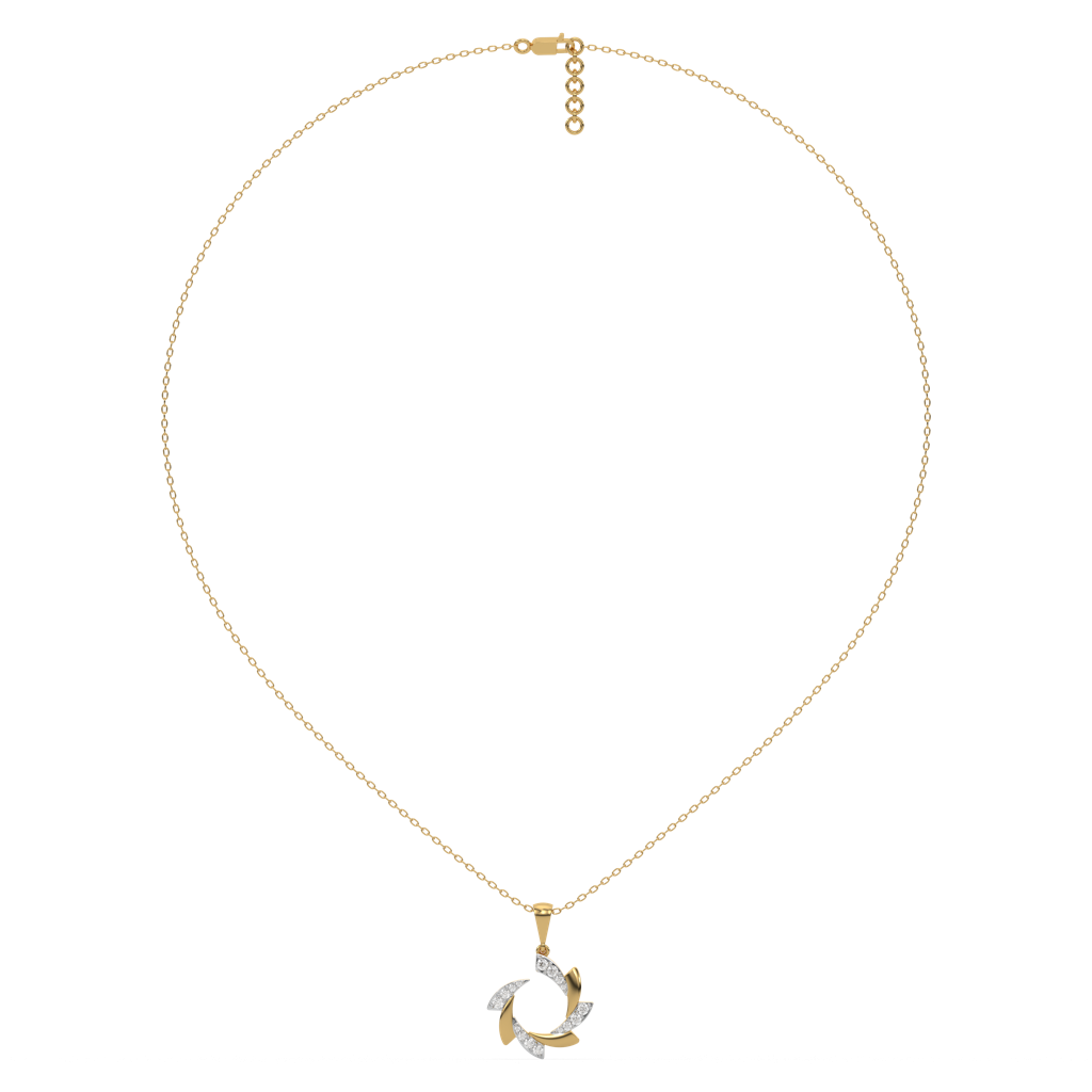 Cocktail Swirl - Lab Diamond Pendant Necklace : LLNK0123