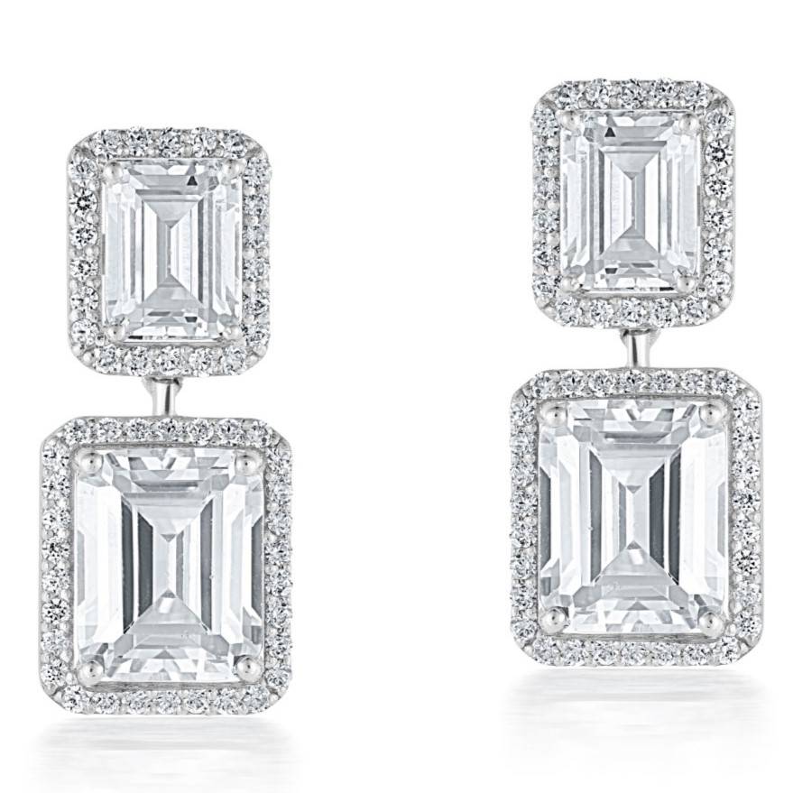 Classic Emerald Cut Earrings : ER-2303-0008