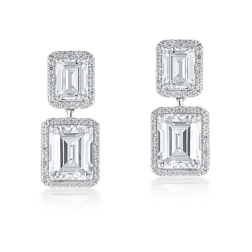 Classic Emerald Cut Earrings : ER-2303-0008
