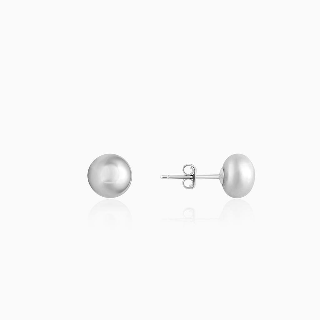 Silver Grey Pearl Earrings : ER002