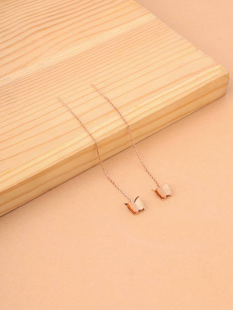 Butterfly Silhouette Dangle Earring For Women : ER0051