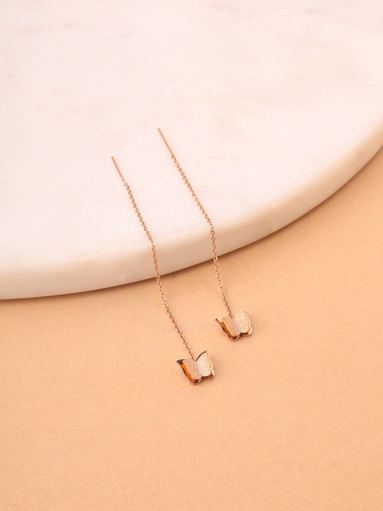 Butterfly Silhouette Dangle Earring For Women : ER0051