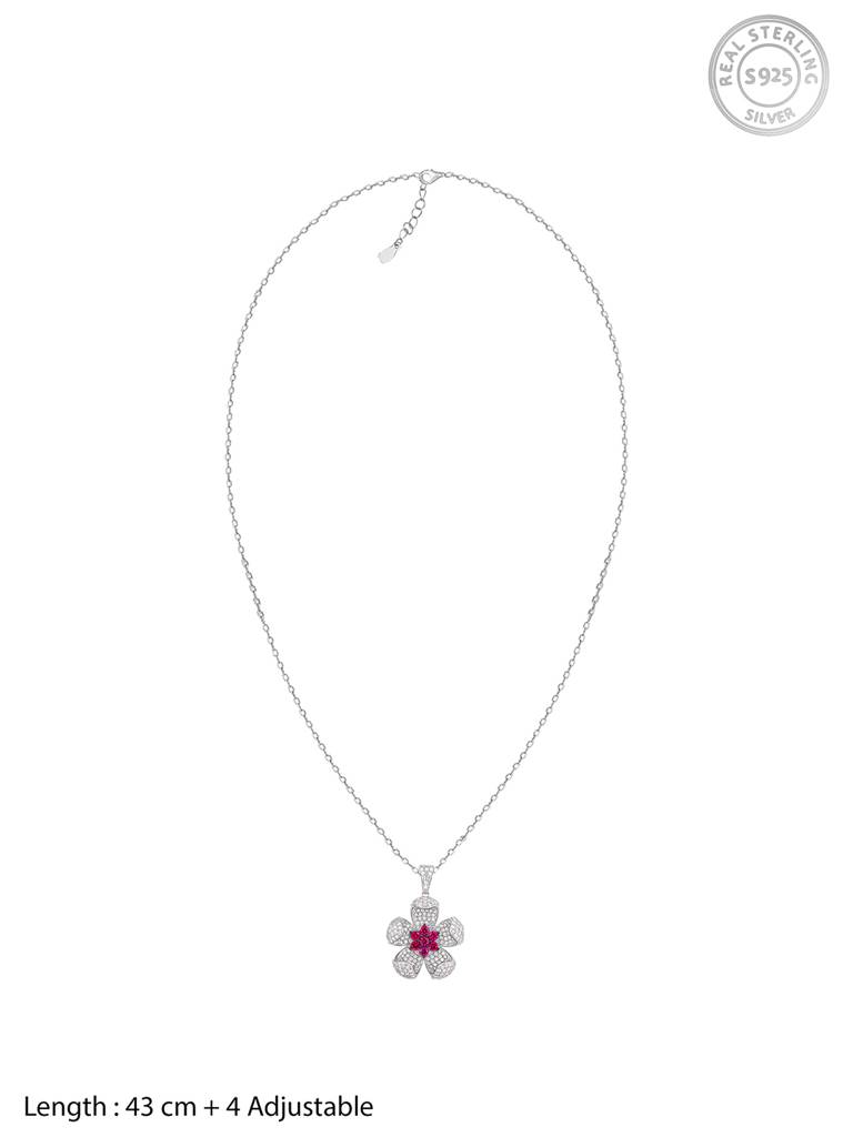 GIVA 925 Sterling Silver Curved Flower Set