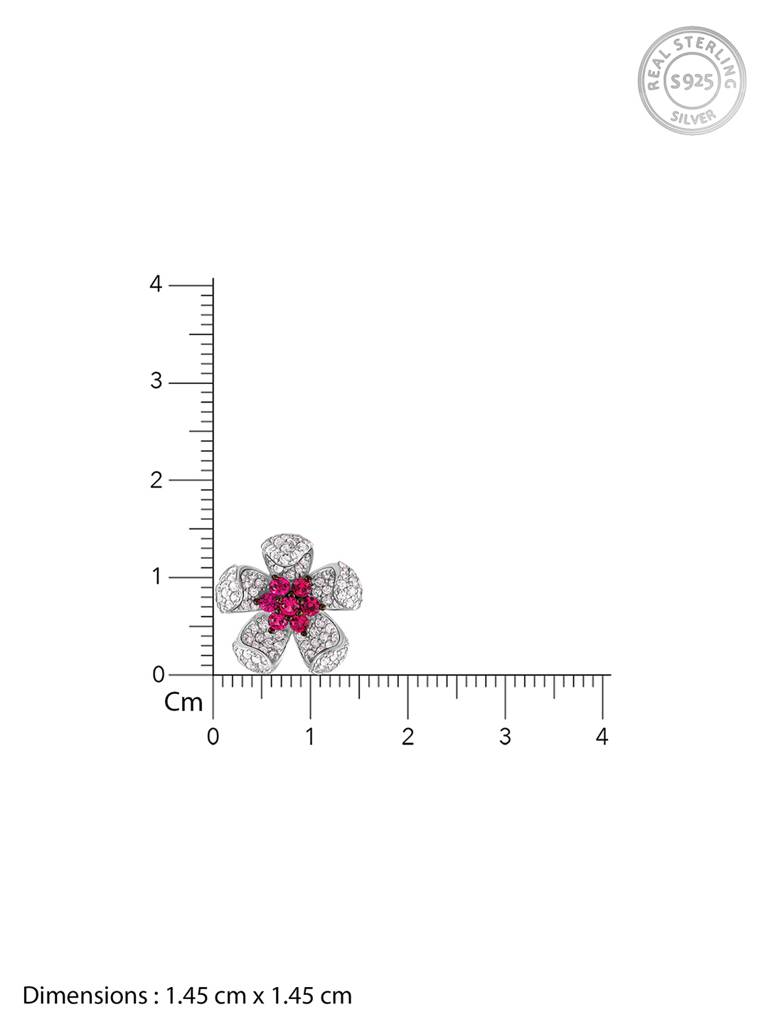 GIVA 925 Sterling Silver Curved Flower Set
