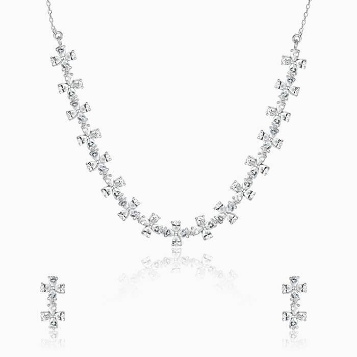 Giva 925 Sterling Silver Bedstraw Flower Set| Gifts For Women And Girls | With Certificate : PD01096ER01059