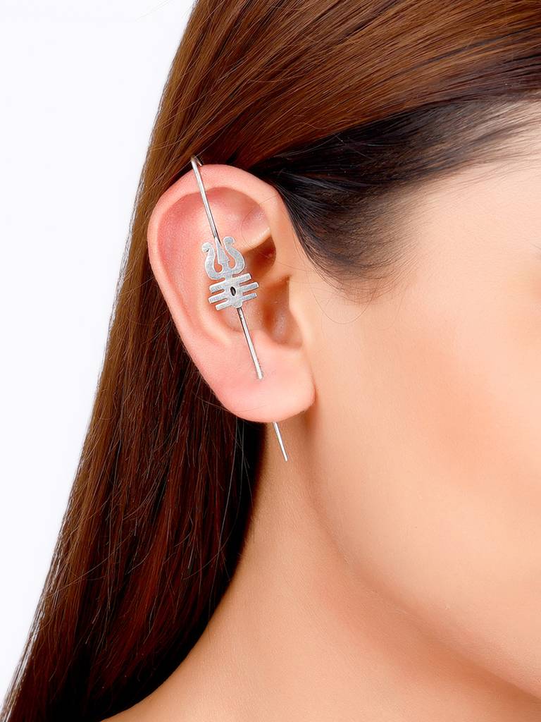 GIVA 925 Sterling Silver Trishul Ear Cuff