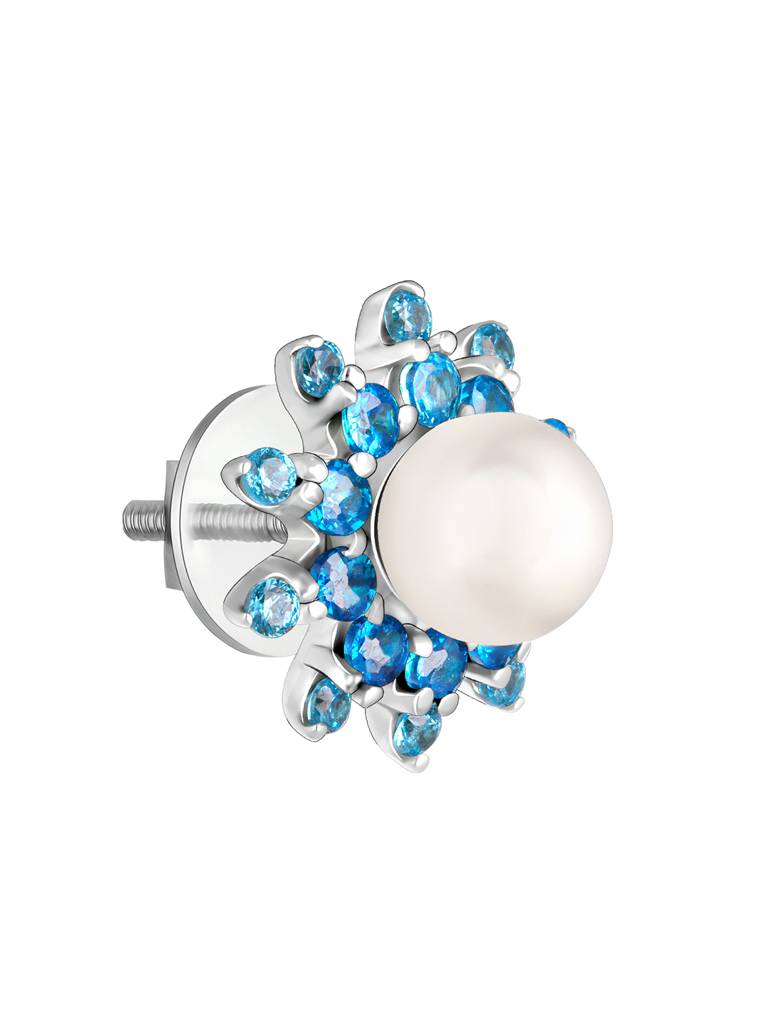 GIVA 925 Sterling Silver Precious Pearls Stud Earrings