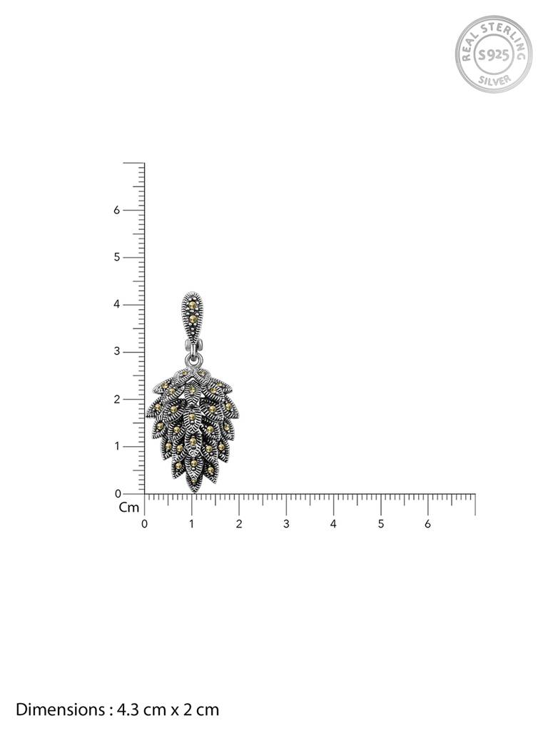 Oxidised Silver Plumed Earrings : ER01170