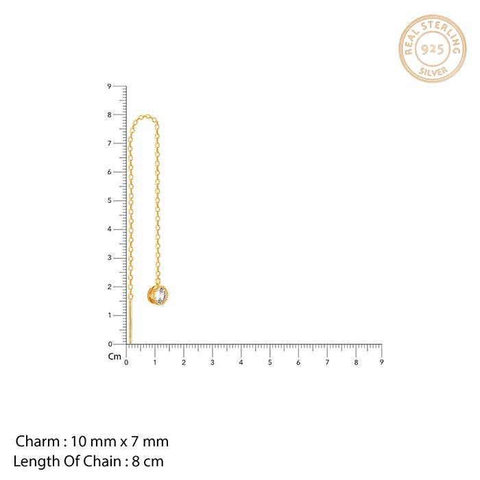 Golden Finesse Thread Earrings : ER01216