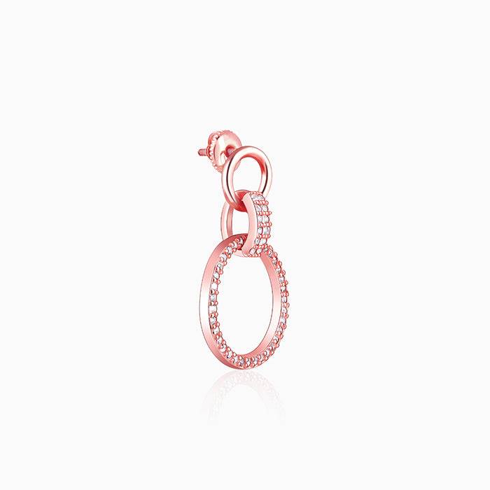 Rose Gold Shiny Drop Earrings : ER0121