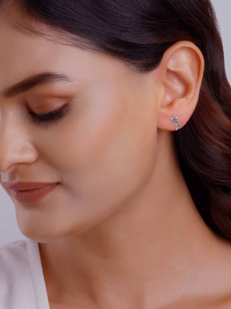 Silver Orion Stars Earrings : ER01223