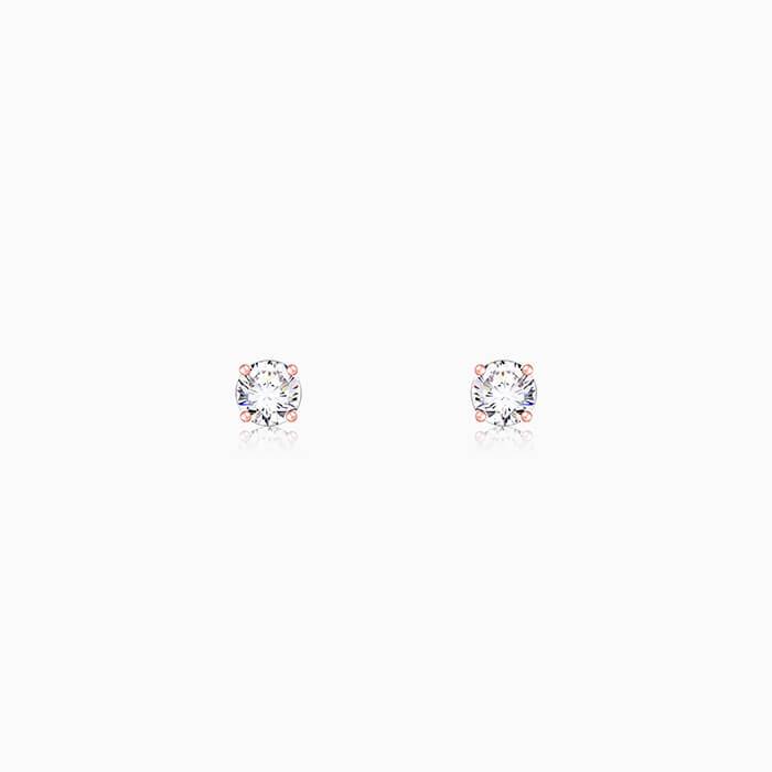 Rose Gold Classic Zircon Earrings : ER01276
