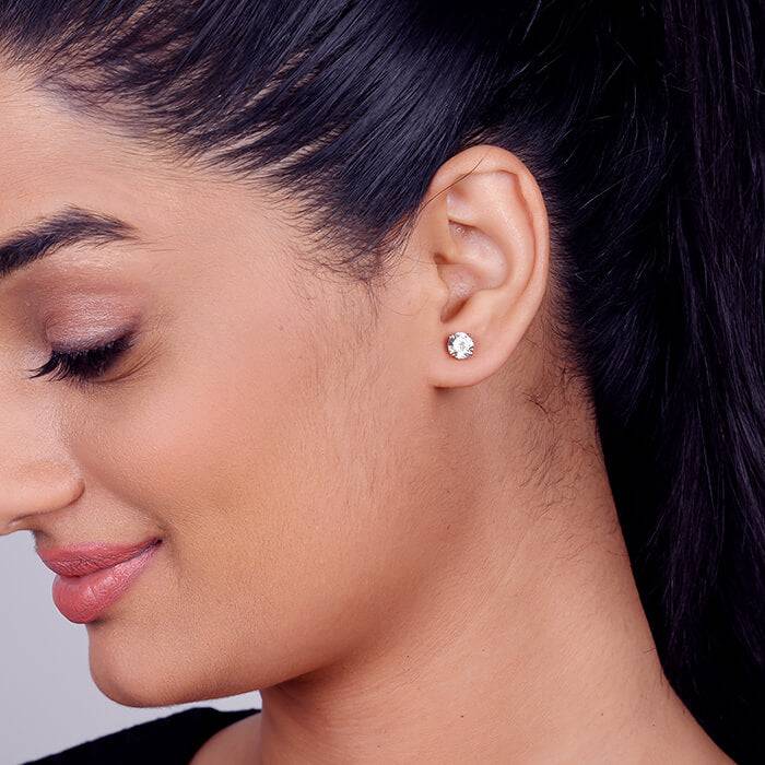 Rose Gold Classic Zircon Earrings : ER01276