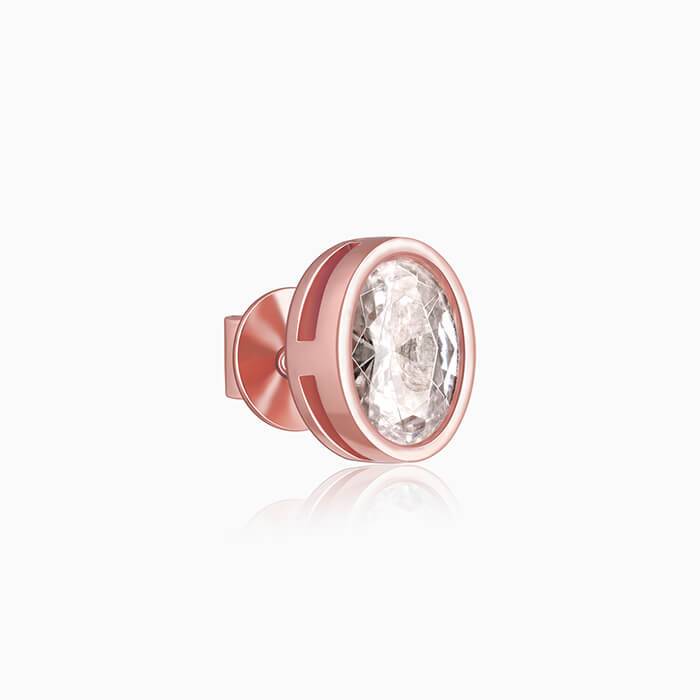 Rose Gold Elliptic Stud Earrings : ER01278
