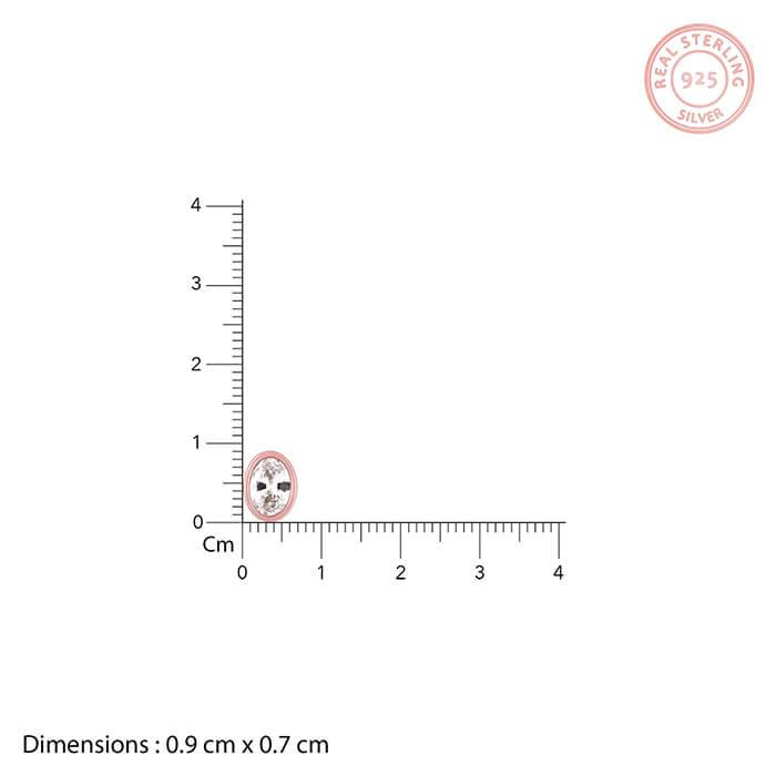 Rose Gold Elliptic Stud Earrings : ER01278