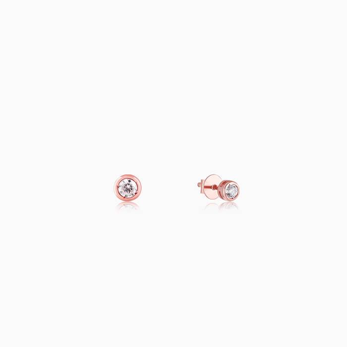 Rose Gold Dreamy Crush Dainty Stud Earrings : ER01280