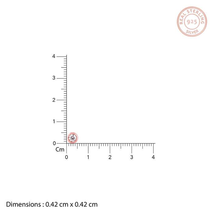 Rose Gold Dreamy Crush Dainty Stud Earrings : ER01280