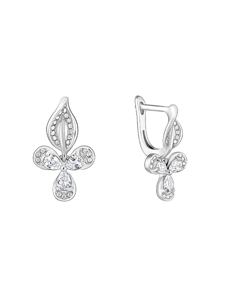 GIVA 925 Sterling Silver Iris Flower Earrings