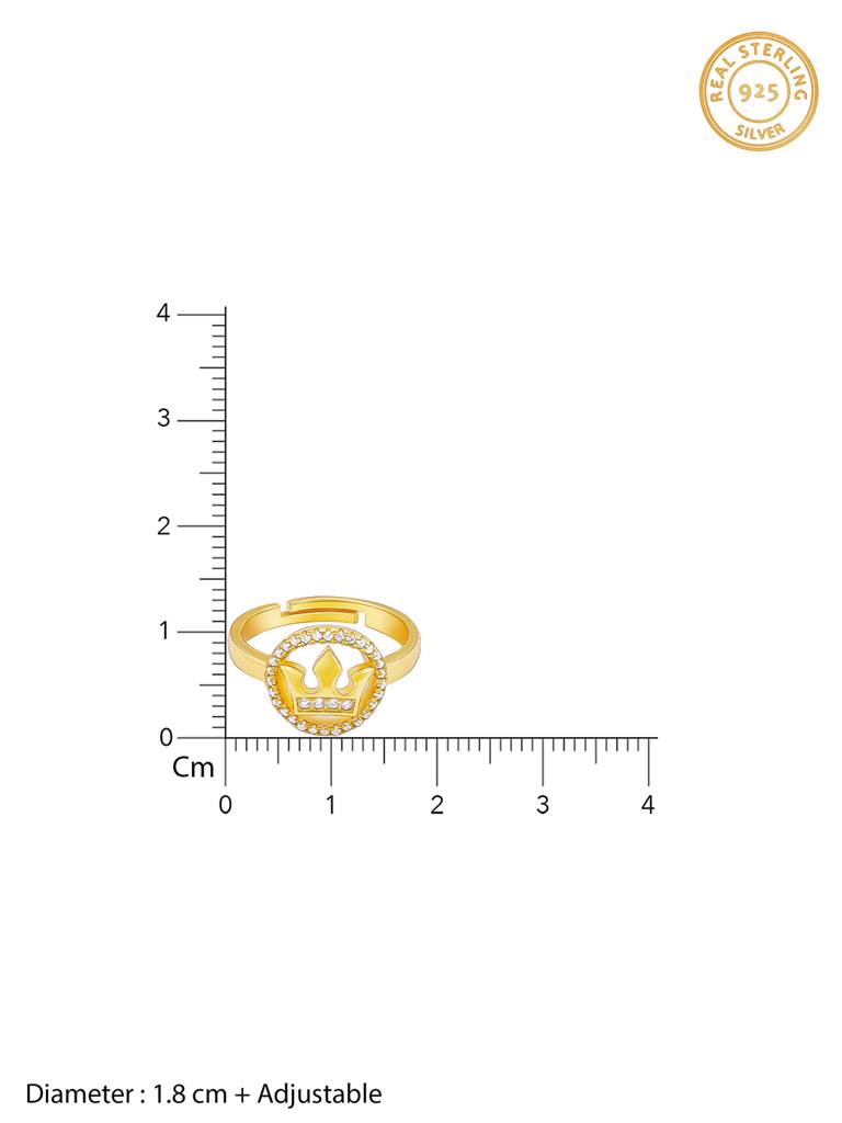 GIVA 925 Sterling Silver Golden Queens Crown Set of Three