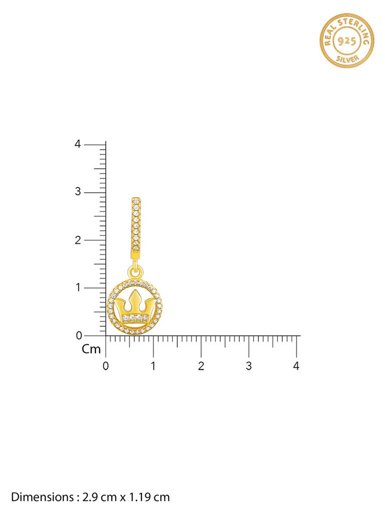GIVA 925 Sterling Silver Golden Queens Crown Set of Three