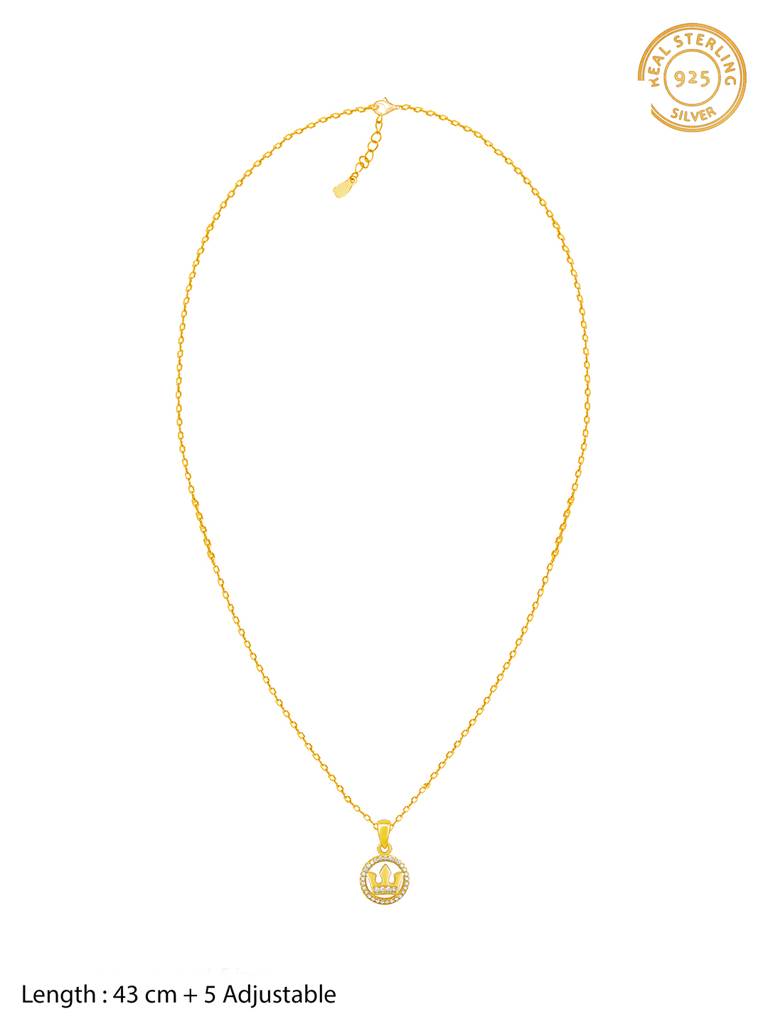 GIVA 925 Sterling Silver Golden Queens Crown Set of Three