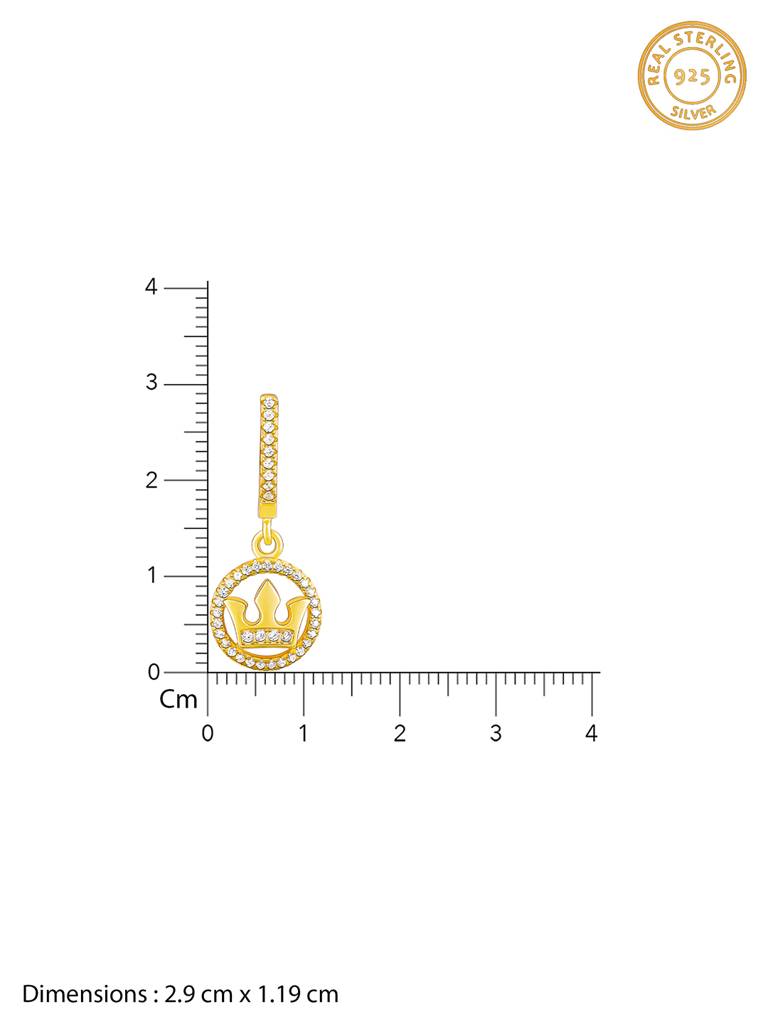 GIVA 925 Sterling Silver Golden Queens Crown Set of Two