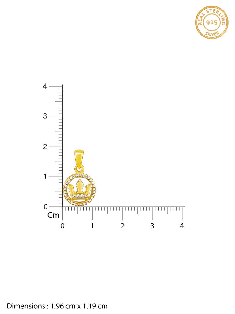 GIVA 925 Sterling Silver Golden Queens Crown Set of Two