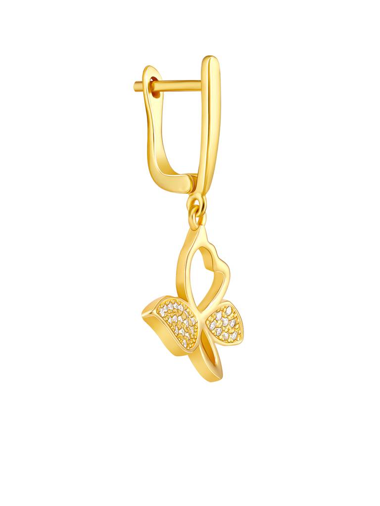 GIVA 925 Sterling Silver Golden Butterfly Bloom Earrings