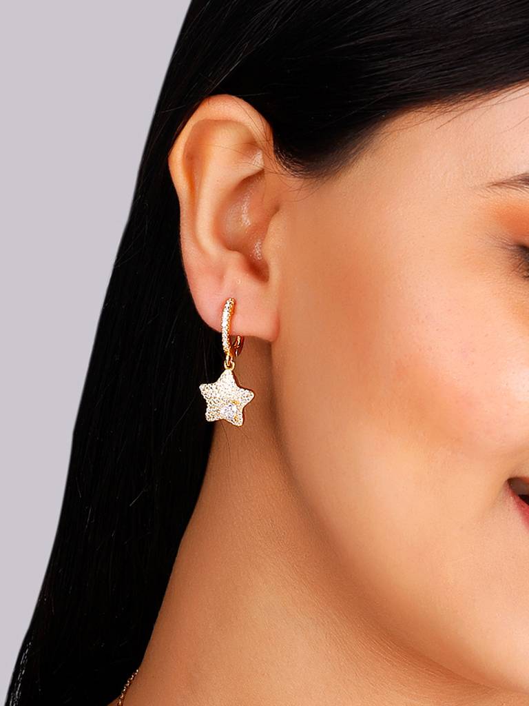 GIVA 925 Sterling Silver Golden Star of Love Set of Two