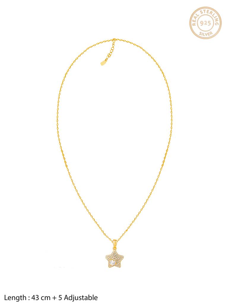GIVA 925 Sterling Silver Golden Star of Love Set of Two