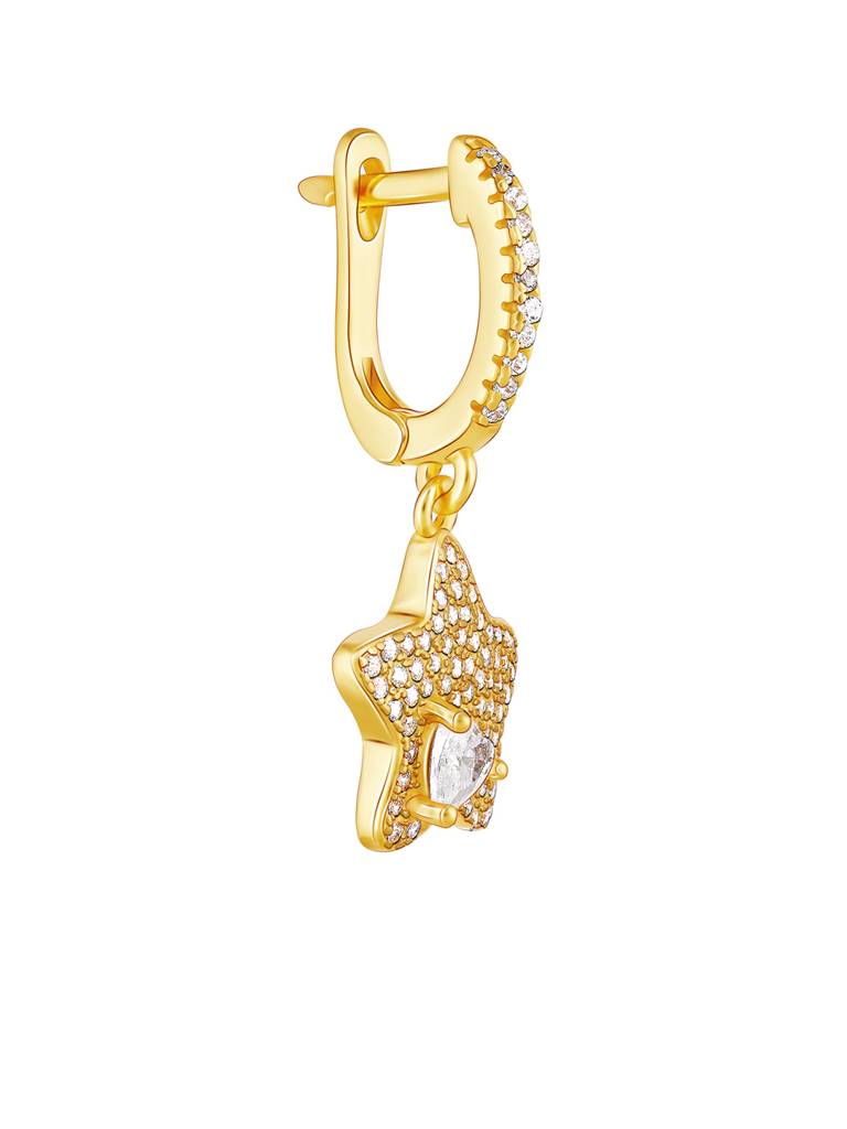 GIVA 925 Sterling Silver Golden Star of Love Earrings