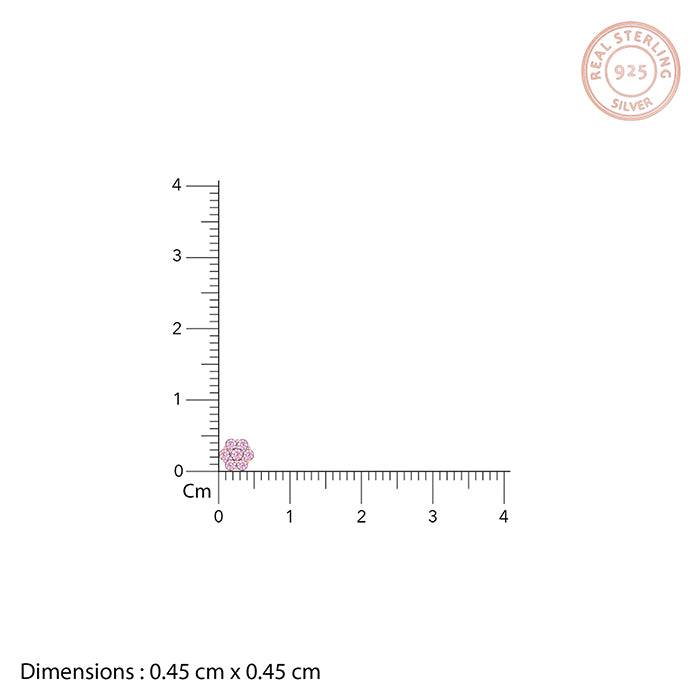 Rose Gold Baby Pink Flower Stud Kids Earrings : ER01375