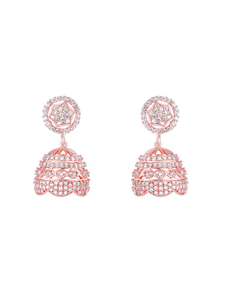GIVA 925 Sterling Silver Rose Gold Gorgeous Jhumki