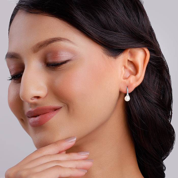 925 Silver Pearl Small Stud Earrings : ER0140