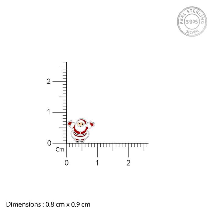 Silver Santa Claus Kids Earrings (4-12 Yrs) : ER01410