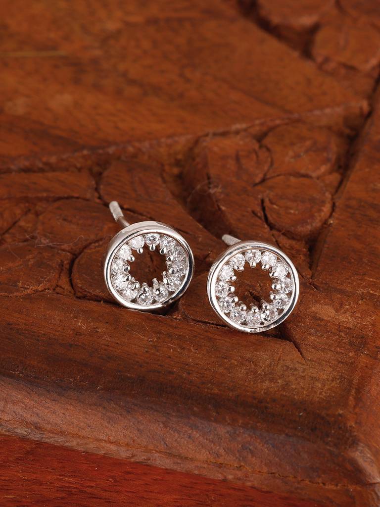 GIVA 925 Sterling Silver Hollow Zircon Studded Earrings