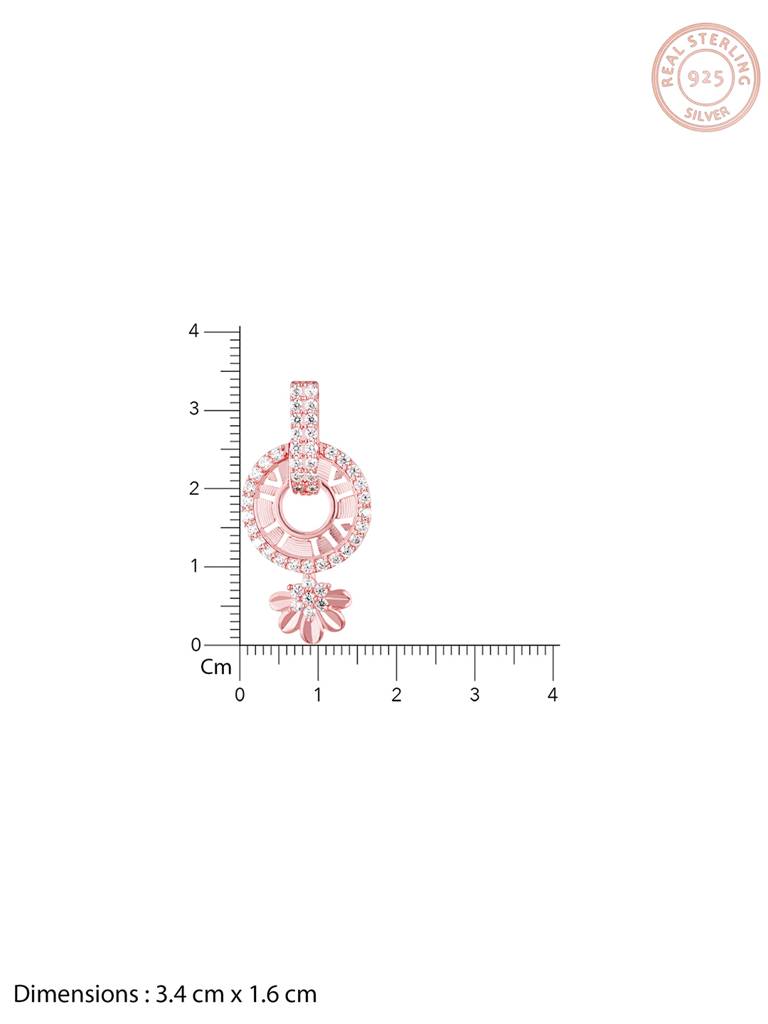 GIVA 925 Sterling Silver Rose Gold Flower Dangler Earrings