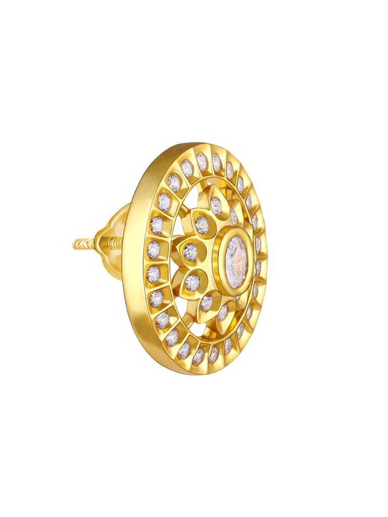 GIVA 925 Sterling Silver Shruti Haasan Golden Bridal Studs