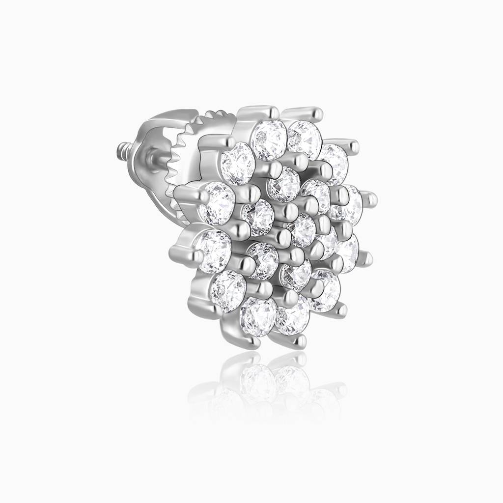 Anushka Sharma Silver Zircon Shining Star Studs : ER0148