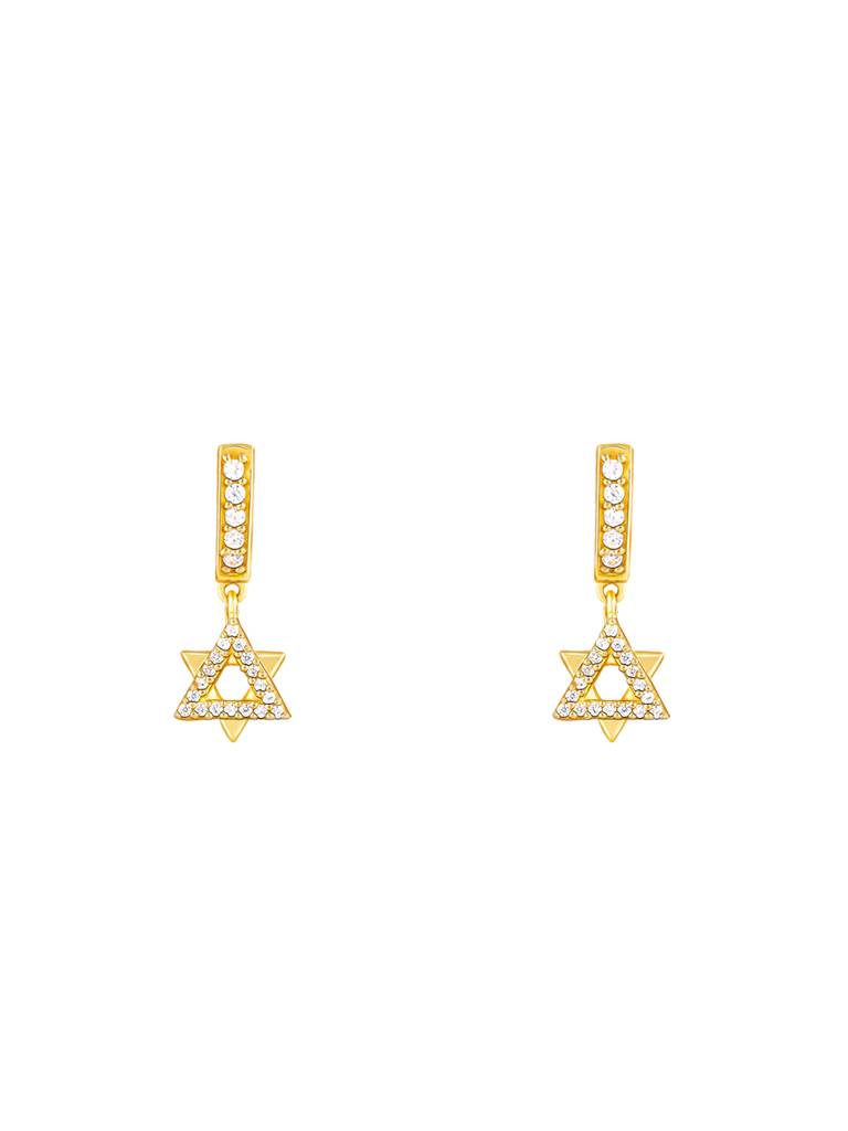 GIVA 925 Sterling Silver Golden Superstar Earrings