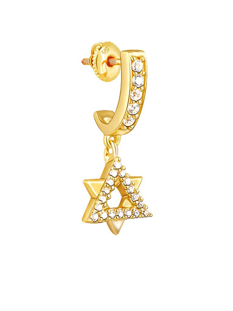 GIVA 925 Sterling Silver Golden Superstar Earrings